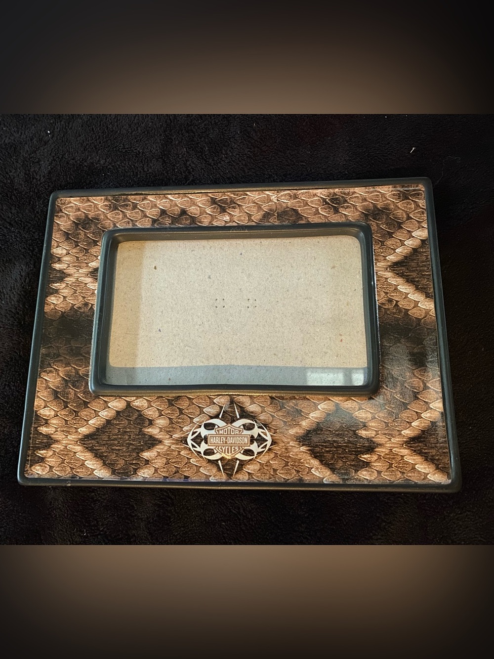 Harley-Davidson Faux Snake Skin Photo Frame